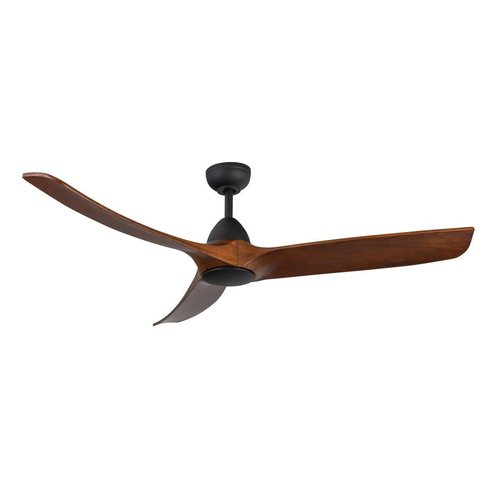 Kuzco Lighting CF77860-MB/DW Ceiling Fan, 60-in, Matte Black/Dark Walnut