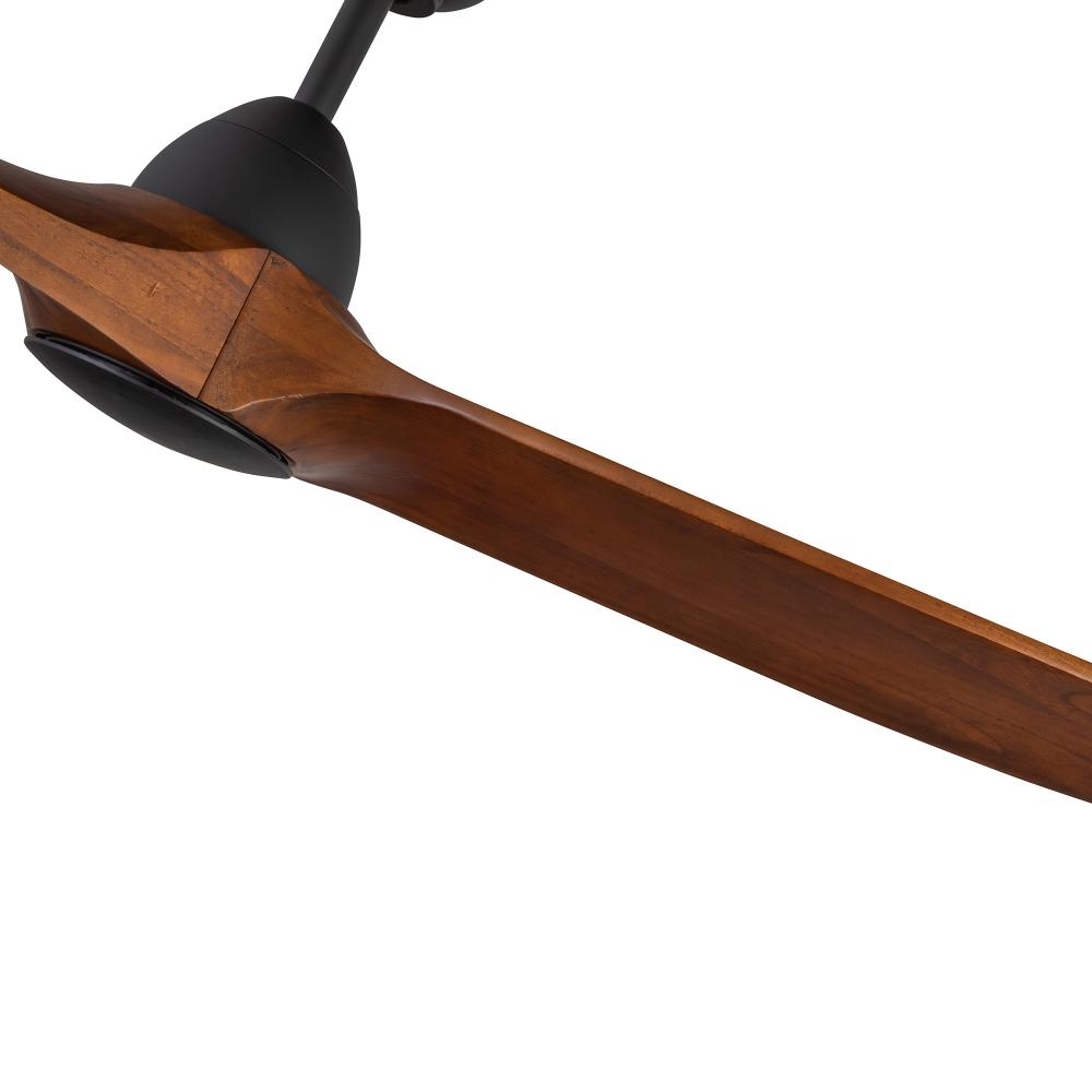 Kuzco Lighting CF77860-MB/DW Ceiling Fan, 60-in, Matte Black/Dark Walnut
