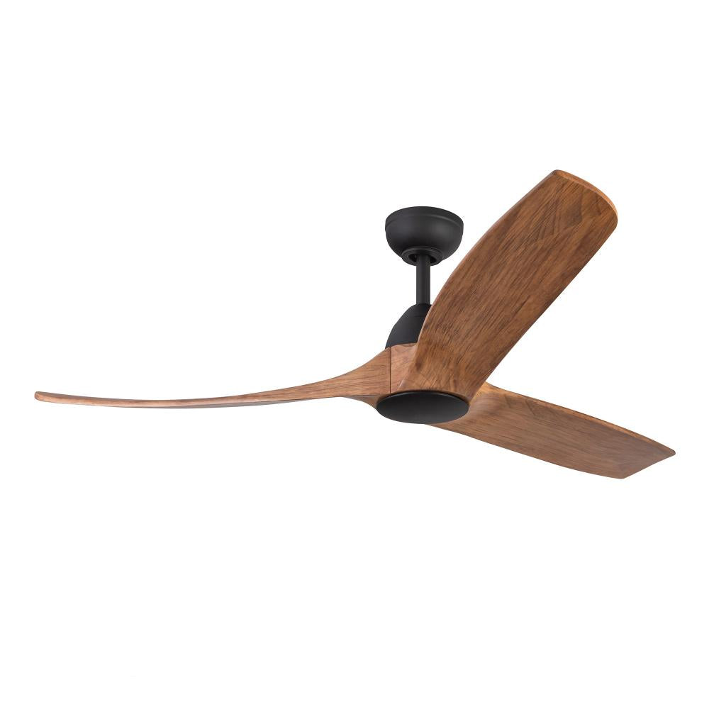 Kuzco Lighting CF77860-MB/NW Ceiling Fan, 60-in, LED, Matte Black/Natural Wood