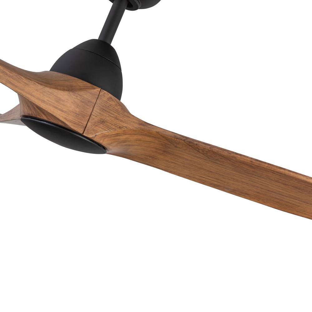 Kuzco Lighting CF77860-MB/NW Ceiling Fan, 60-in, LED, Matte Black/Natural Wood