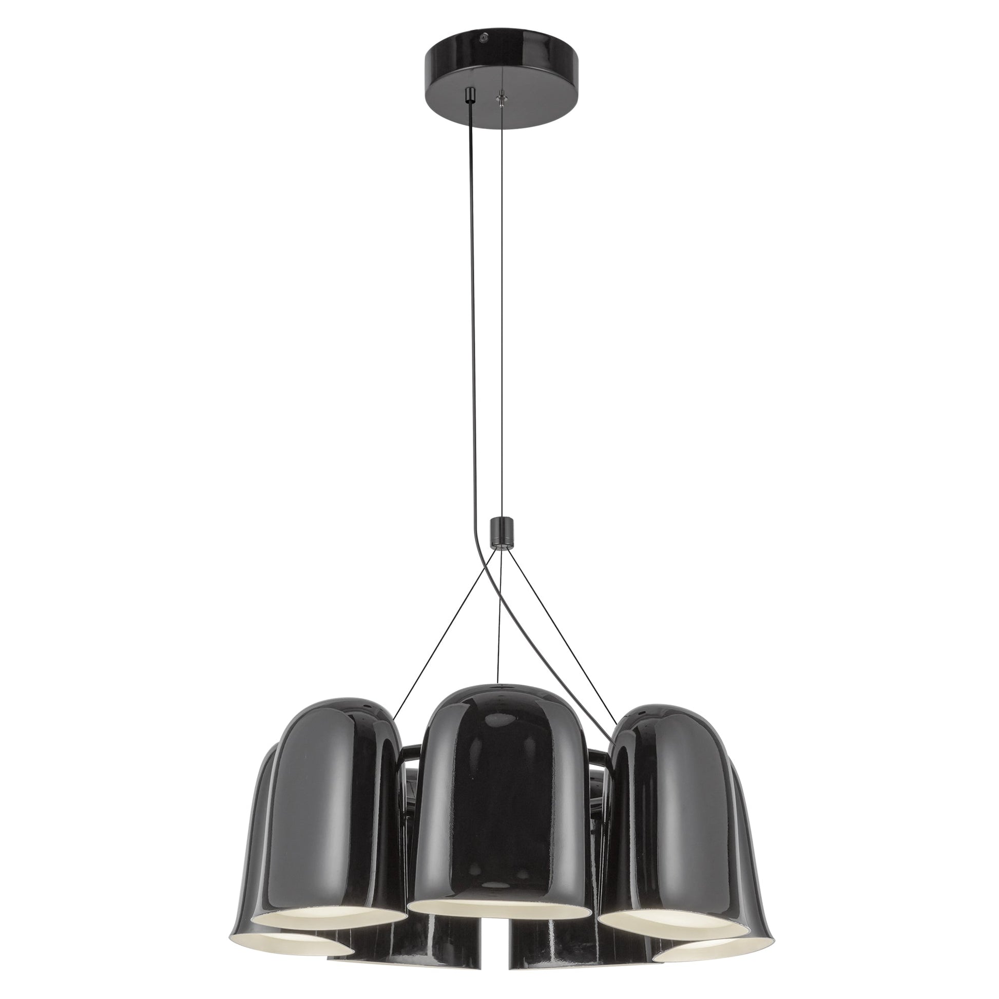 Kuzco Lighting CH21120-GBK-UNV Chandelier, Bell 20-in, LED, Glossy Black