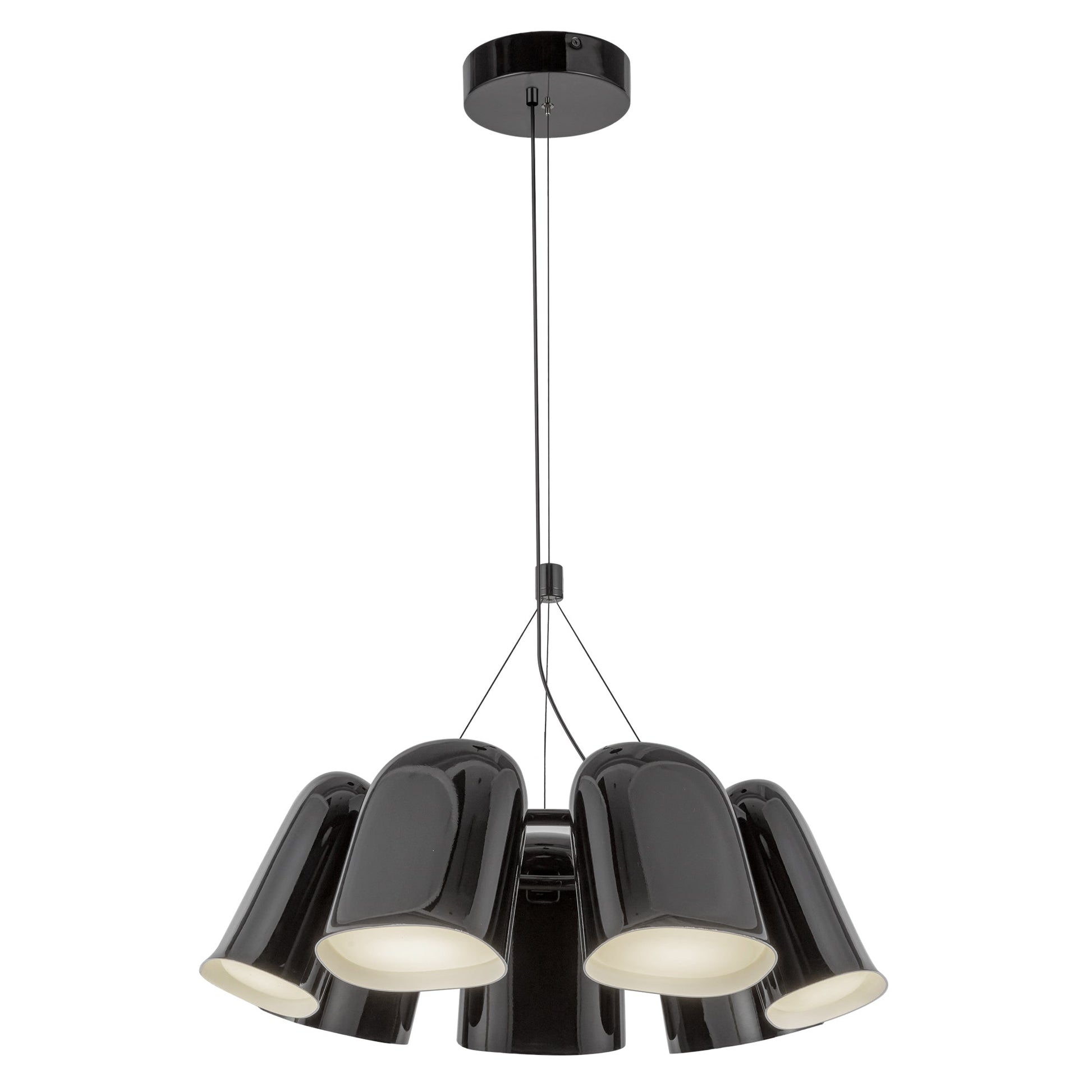 Kuzco Lighting CH21120-GBK-UNV Chandelier, Bell 20-in, LED, Glossy Black