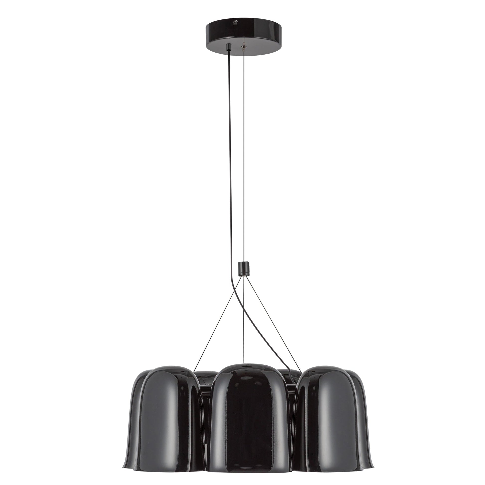 Kuzco Lighting CH21120-GBK-UNV Chandelier, Bell 20-in, LED, Glossy Black