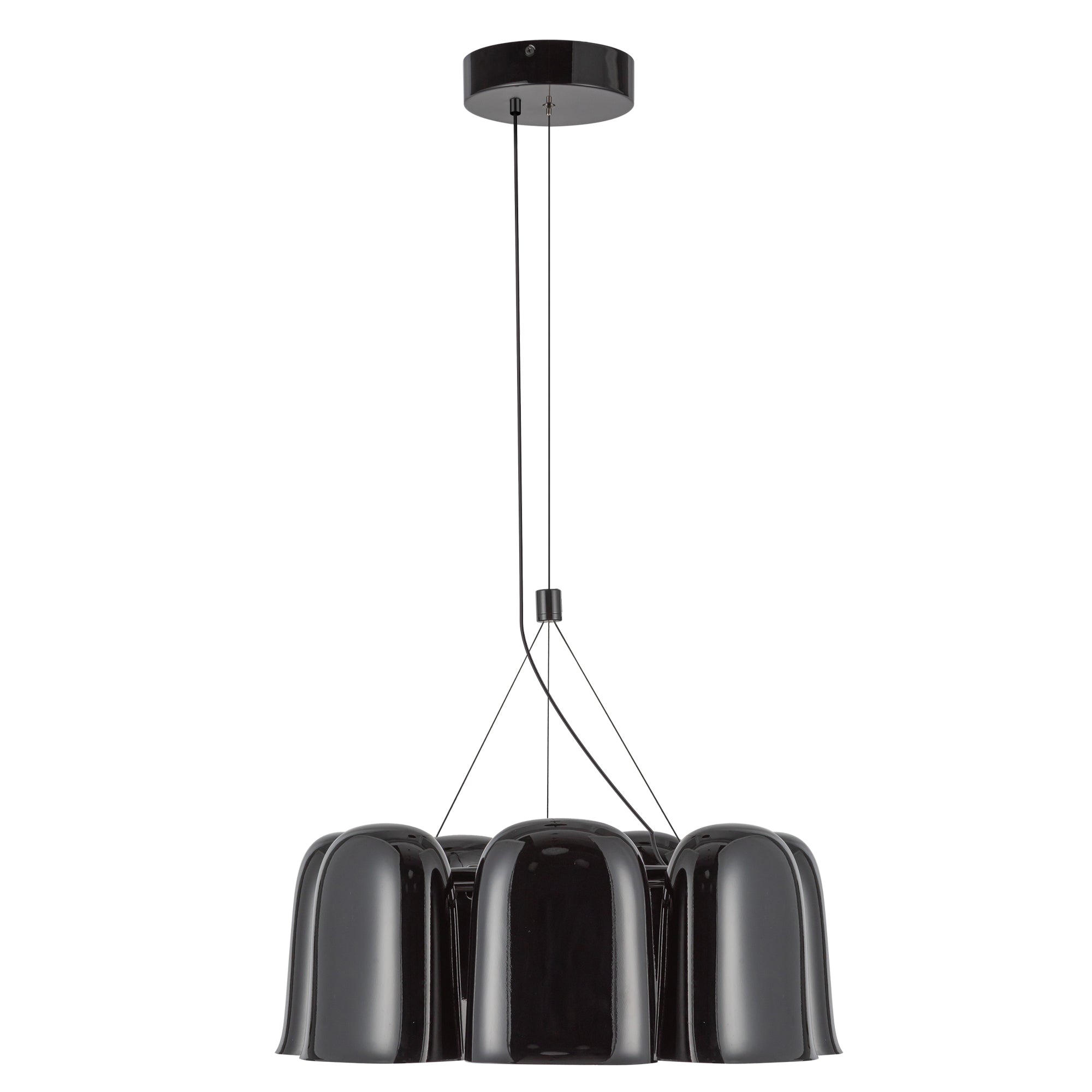 Kuzco Lighting CH21120-GBK-UNV Chandelier, Bell 20-in, LED, Glossy Black
