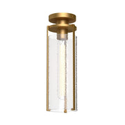 ALORA MOOD Lighting FM536005AGWC Flush Mount, UL Damp Rated, Aged Gold/Clear Water Glass