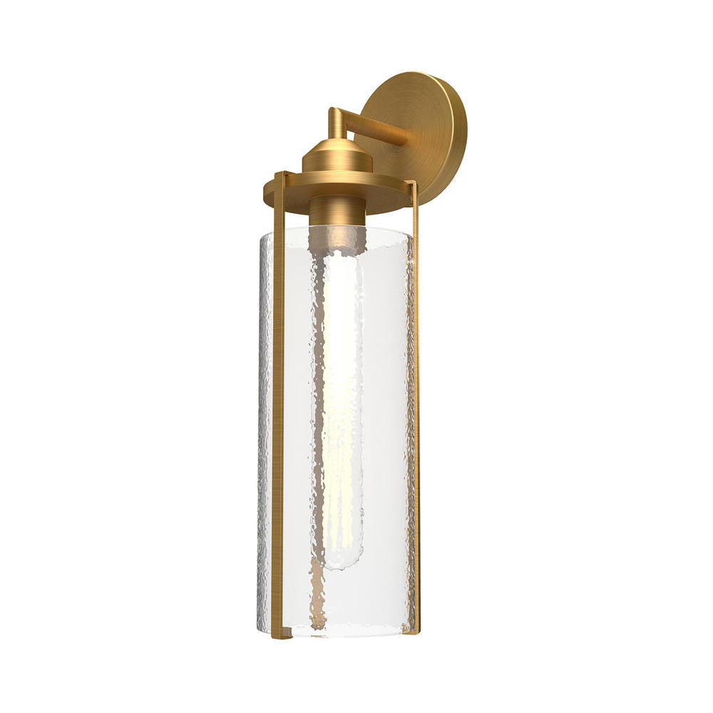 ALORA MOOD Lighting WV536005AGWC Wall/Vanity Light Fixture, UL Damp Rated, Aged Gold/Clear Water Glass
