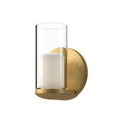 Kuzco Lighting WS53505-BG/CL Wall Sconce, UL Damp Rated, Brushed Gold/Clear