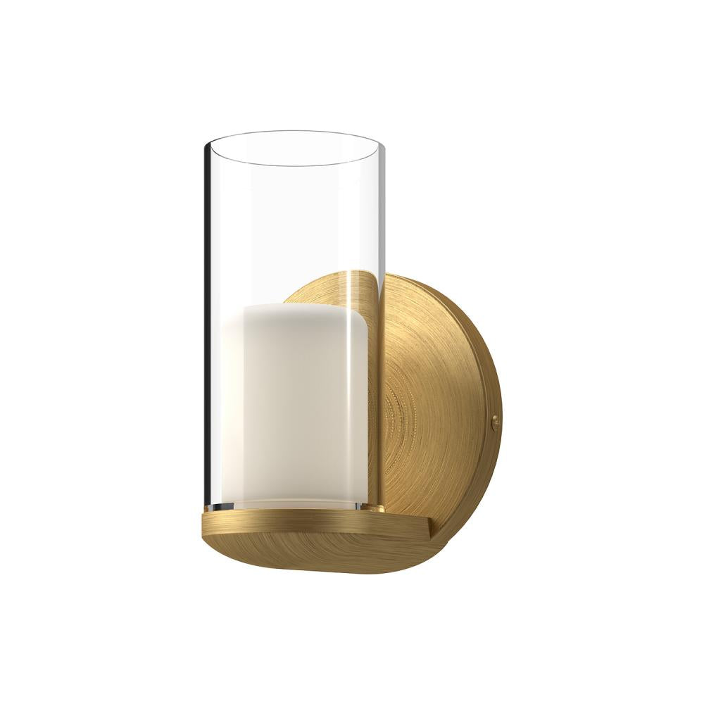 Kuzco Lighting WS53505-BG/CL Wall Sconce, UL Damp Rated, Brushed Gold/Clear