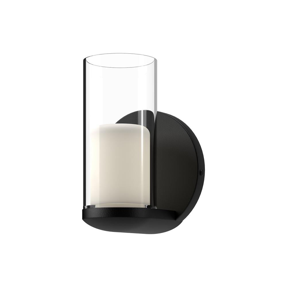 Kuzco Lighting WS53505-BK/CL Wall Sconce, UL Listed, Black/Clear