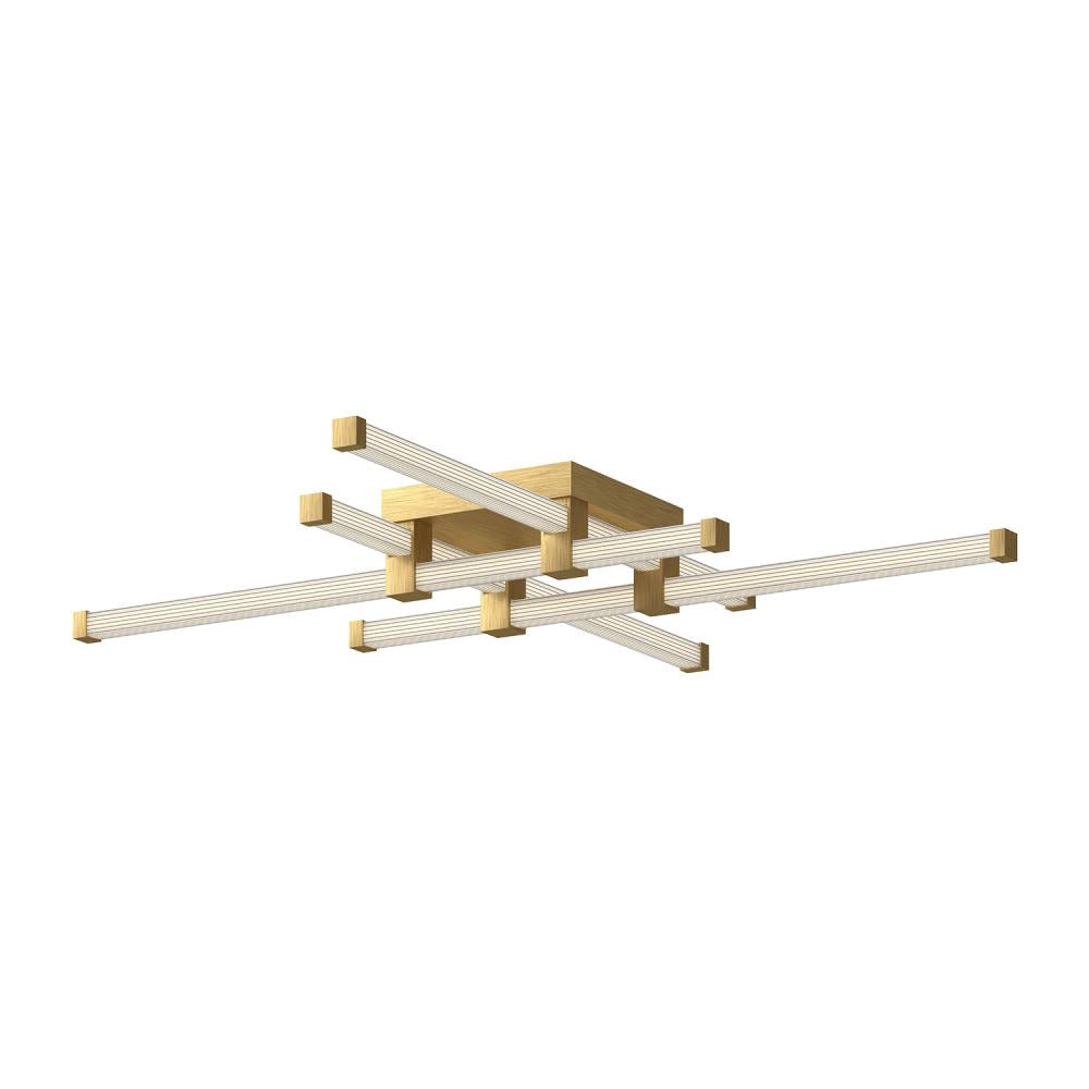 Kuzco FM23534-BG Blade 34-in LED Flush Mount, UL Damp Rated, Brushed Gold