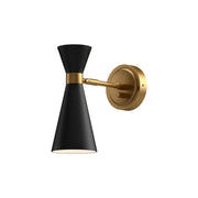 ALORA MOOD Lighting WV574404MBAG Vanity Light Fixture, UL Damp Rated, Aged Gold/Matte Black