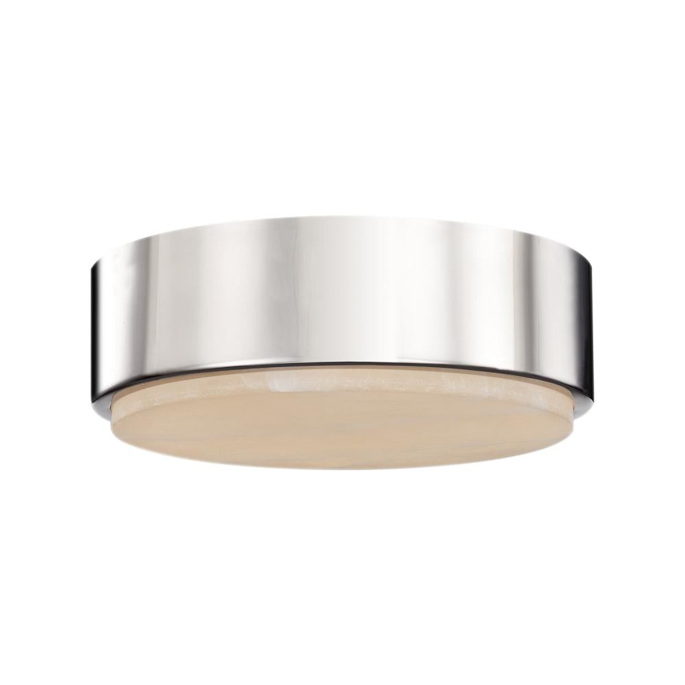 ALORA Lighting FM325108PNAR-5CCT Flush Mount, Polished Nickel/Alabaster
