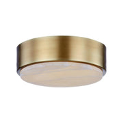 ALORA Lighting FM325108VBAR-5CCT Flush Mount, Vintage Brass/Alabaster