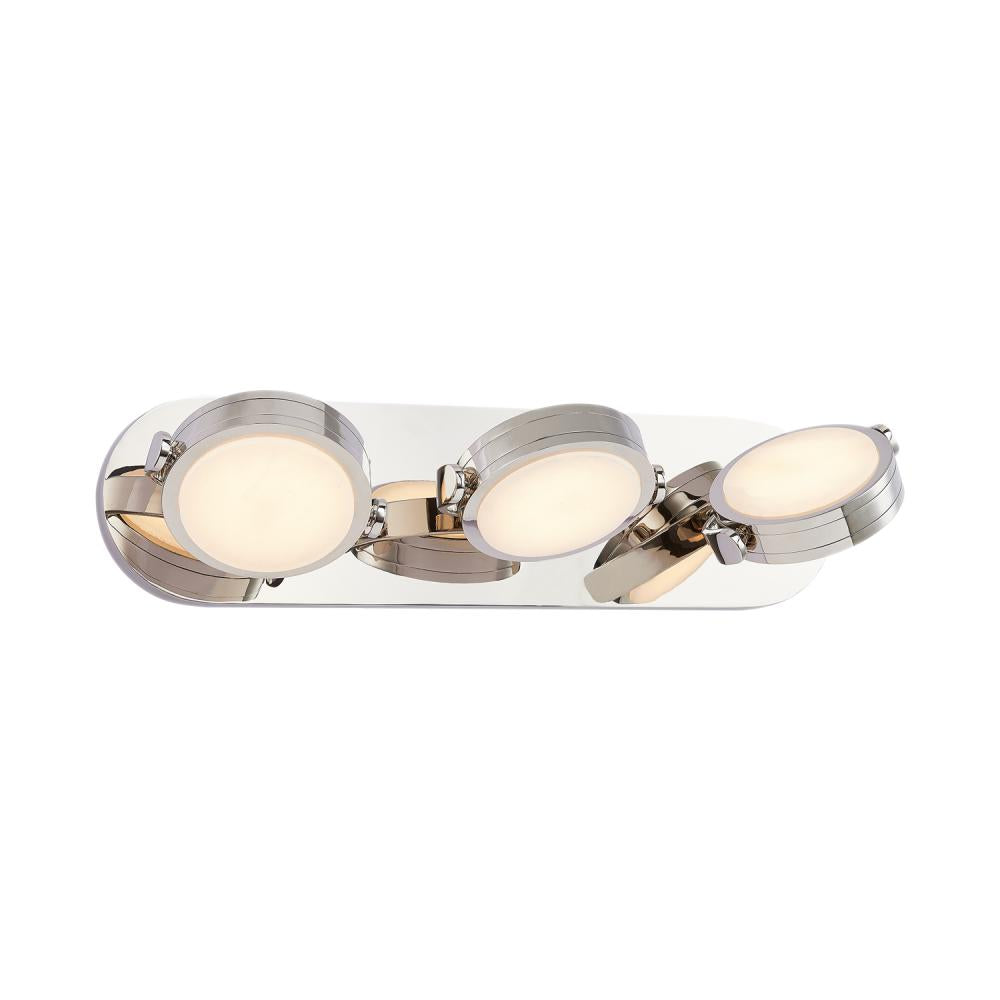 ALORA Lighting WV325326PNAR Blanco 26-in Wall/Vanity Light Fixture, UL Damp Rated, Polished Nickel/Alabaster