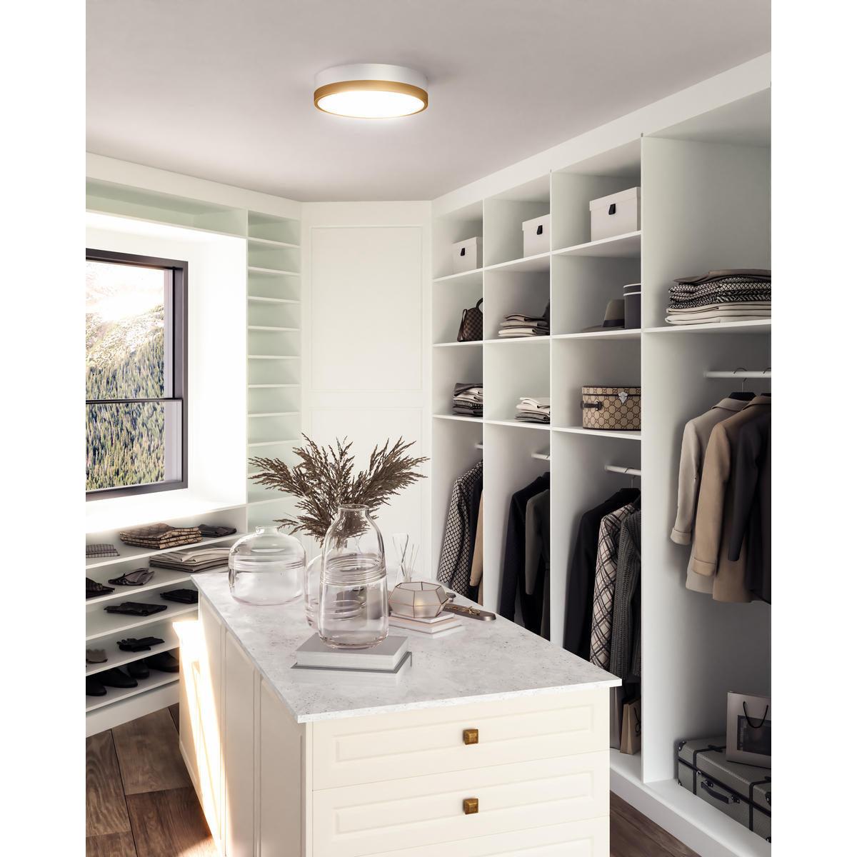 ALORA MOOD Lighting FM556216AGWH Flush Mount, Aged Gold/White