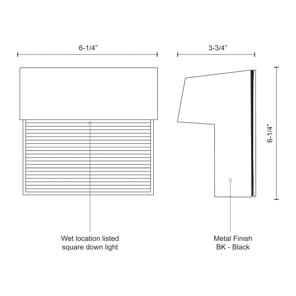 Kuzco Lighting Inc. BYRON EW3406-BK Exterior Transitional - Black