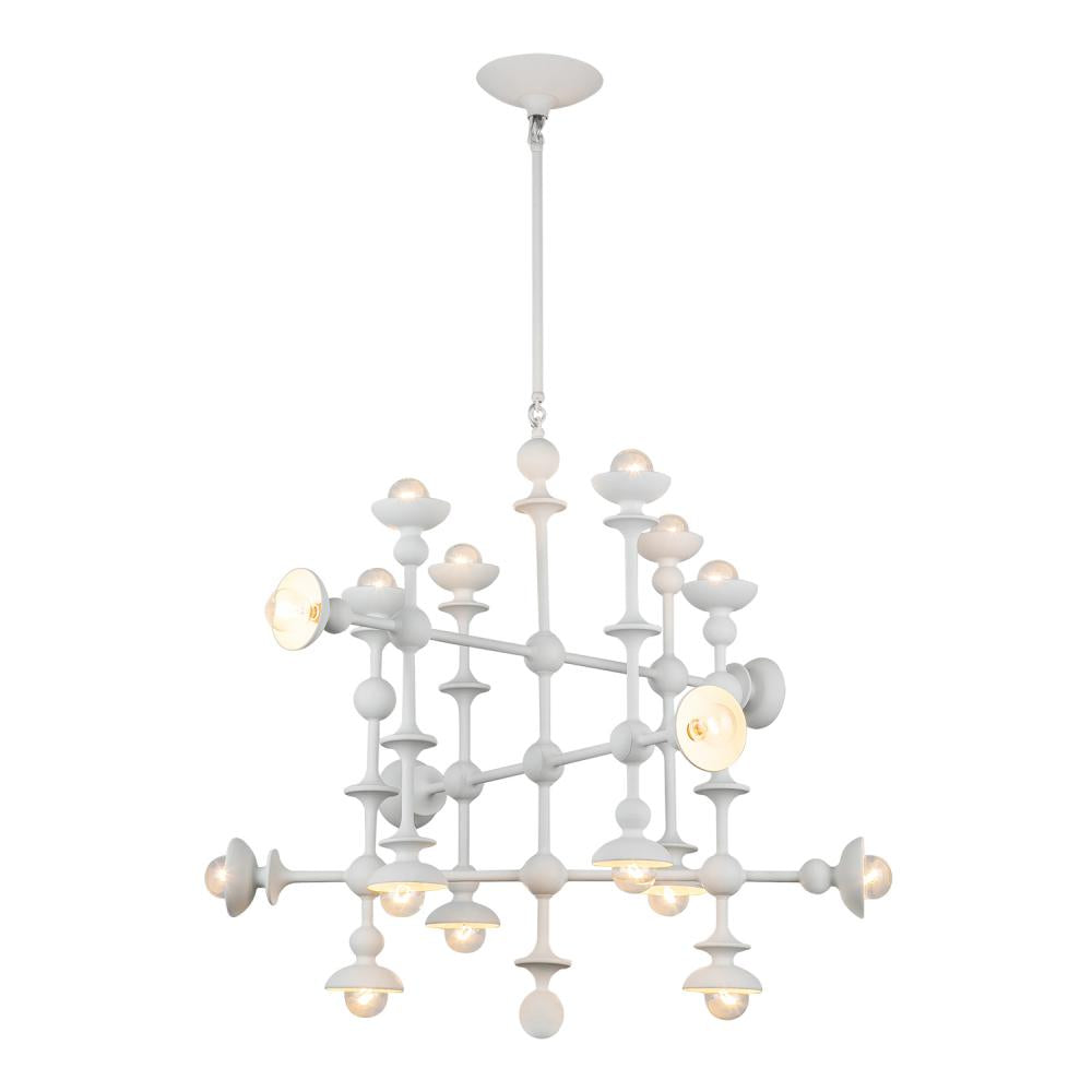 ALORA Lighting CH328129AW Chandeliers, 18 Lights, Antique White