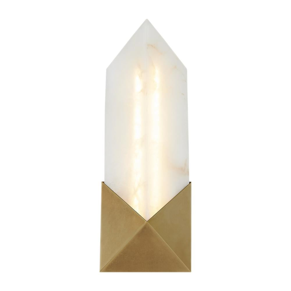ALORA Lighting WV323112VBAR Wall/Vanity Lights, Vintage Brass/Alabaster