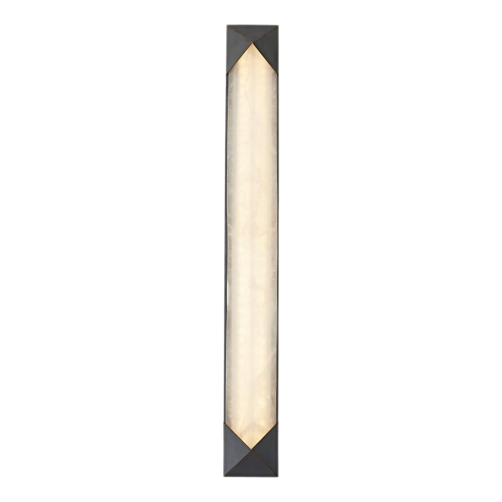 ALORA Lighting Caesar WV323225 Urban Bronze/Alabaster LED Wall/Vanity Light Fixture, UL Damp Rated, Urban Bronze/Alabaster