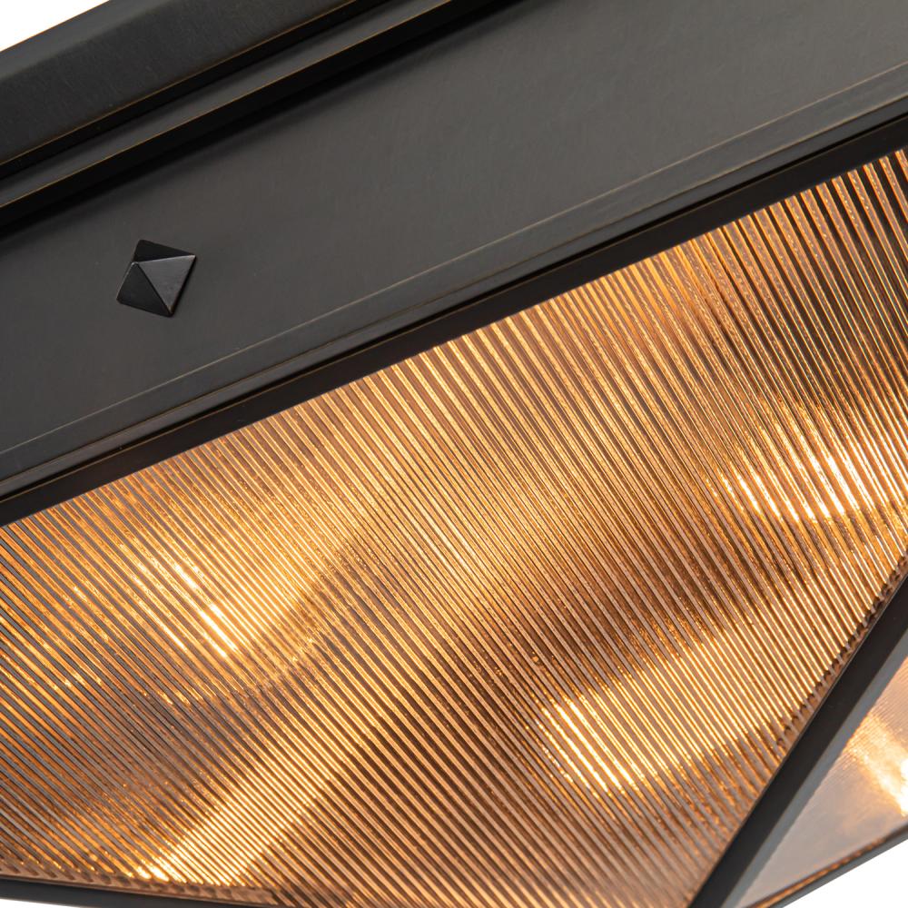 ALORA Lighting FM332919UBCR Flush Mount, 4 Lights, Ribbed Glass/Urban Bronze
