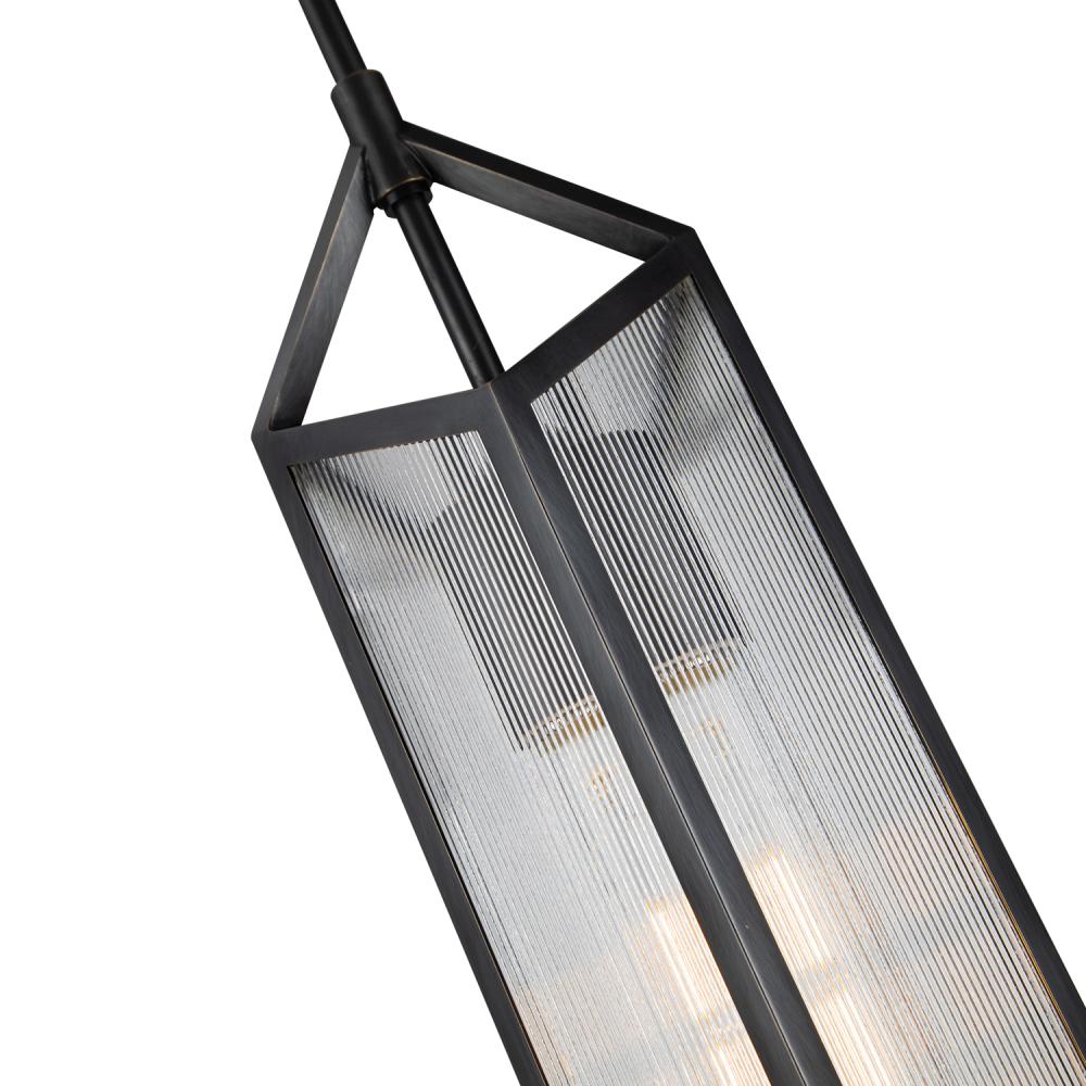 ALORA Lighting Cairo PD332119 Urban Bronze Pendant, 1 Light, Ribbed Glass