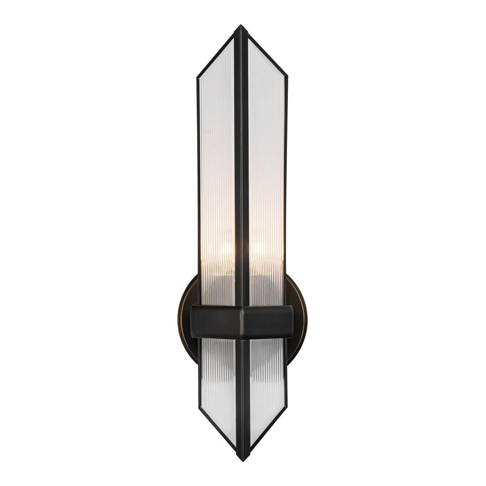 ALORA Lighting Cairo WV332904UBCR 1 Light Wall/Vanity Light Fixture, UL Damp Rated, Urban Bronze