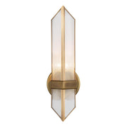 ALORA Lighting Cairo WV332904VBCR Wall/Vanity Light Fixture, UL Damp Rated, Ribbed Glass/Vintage Brass