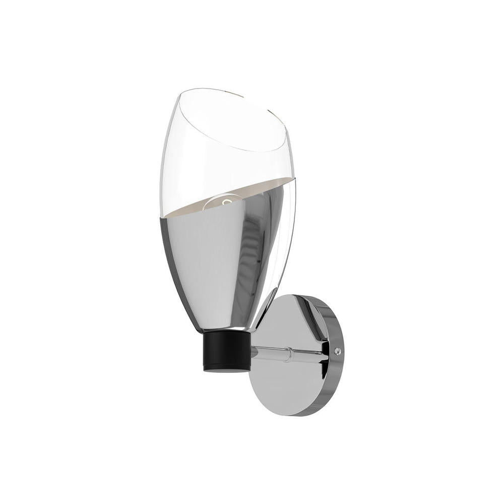 ALORA MOOD Lighting WV587105CHCL Vanity Light Fixture, UL Damp Rated, Chrome/Clear Glass