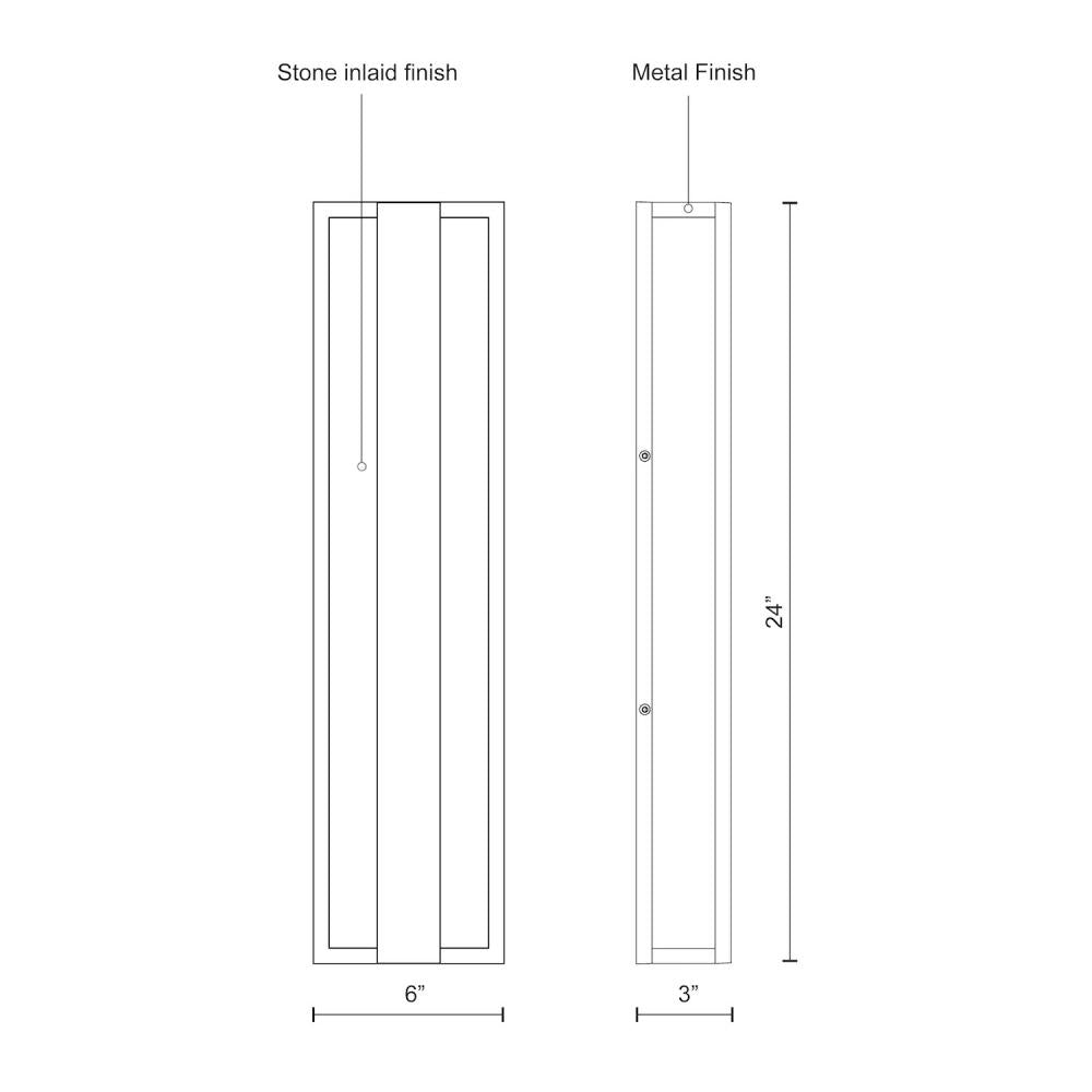Kuzco EW6824-GY Caspian Gray LED Exterior Wall Sconce, UL Rated, Gray