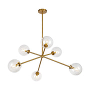 ALORA MOOD Lighting CH549640AGCL Chandelier, Aged Brass/Clear Glass