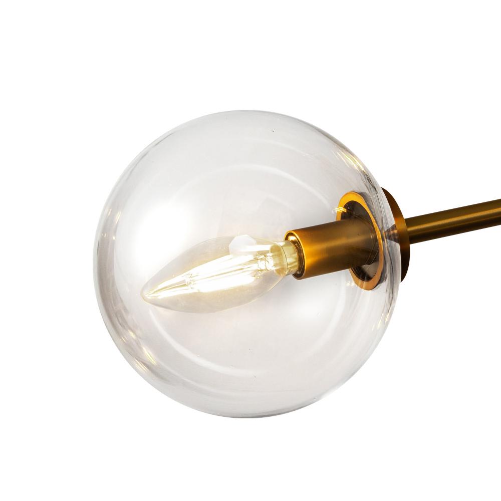 ALORA MOOD Lighting CH549640AGCL Chandelier, Aged Brass/Clear Glass