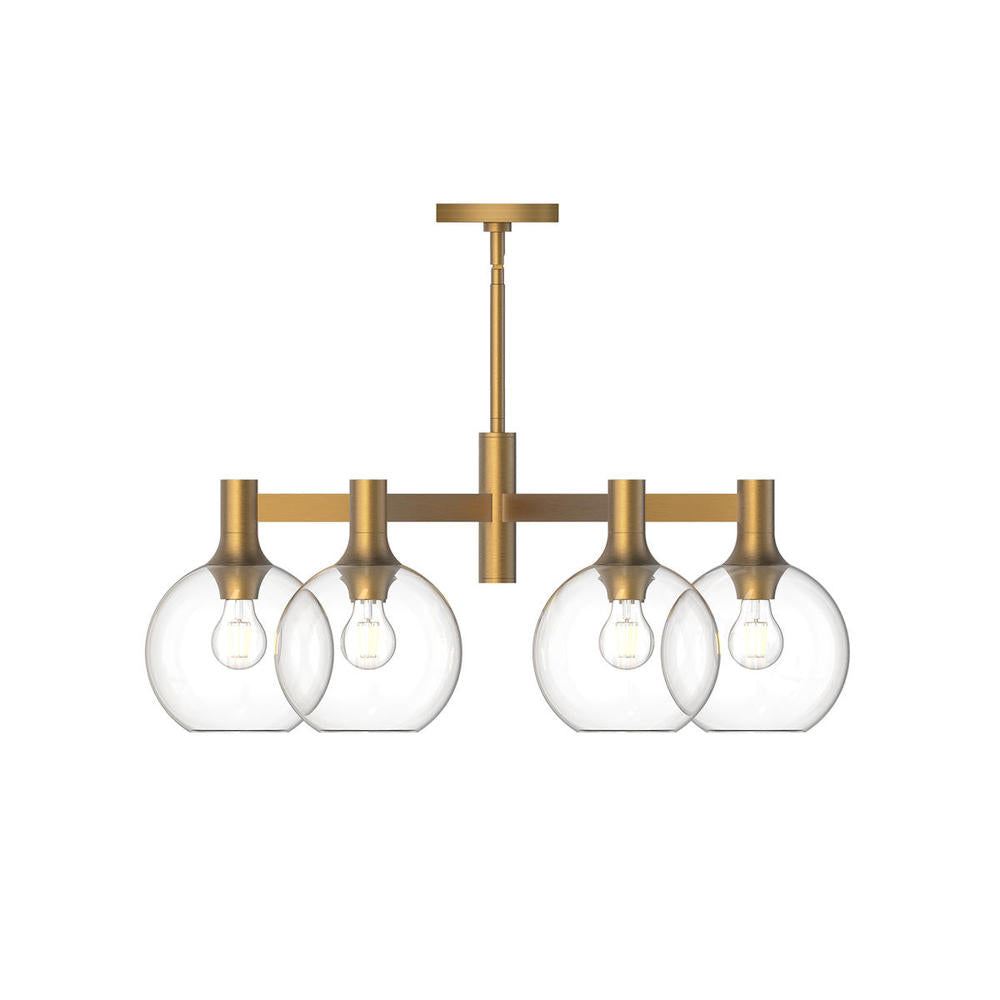 ALORA MOOD Lighting CH506230AGCL Chandeliers, Aged Gold/Clear Glass