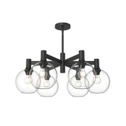 ALORA MOOD Lighting CH506230MBCL Chandeliers, 6 Lights, Clear Glass/Matte Black