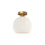 ALORA MOOD Lighting FM506210AGOP Castilla 10-in Flush Mount Fixture, UL Damp Rated, Aged Gold