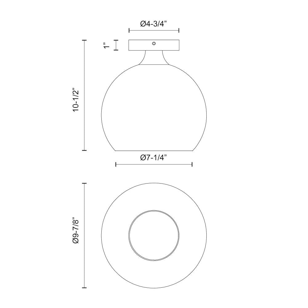 ALORA MOOD Lighting FM506210MBOP Flush Mount, UL Damp Rated, Matte Black/Opal Matte Glass