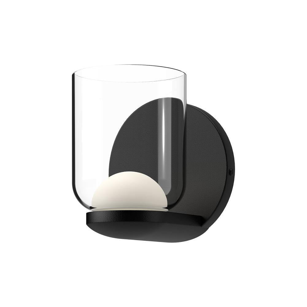 Kuzco Cedar WS52505-BK/CL Wall Sconce, LED, Black/Clear