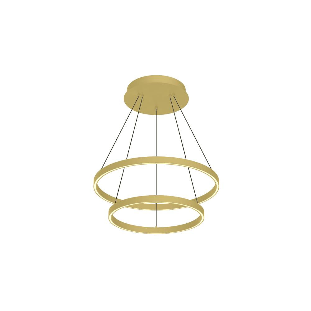 Kuzco Cerchio CH87224-BG LED Chandelier, UL Damp Rated, Brushed Gold