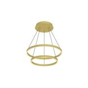 Kuzco Cerchio CH87224-BG LED Chandelier, UL Damp Rated, Brushed Gold