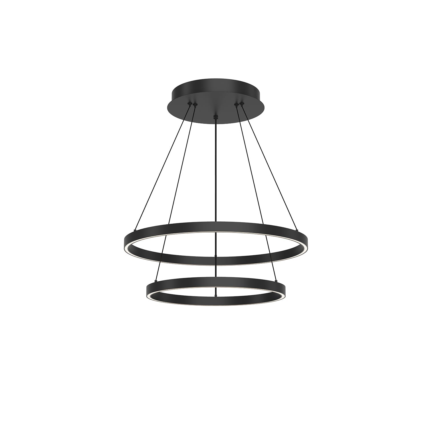 Kuzco CH87224-BK-UNV-010 Chandeliers, 24-in, Black LED, Matte Powder-Coated Finish