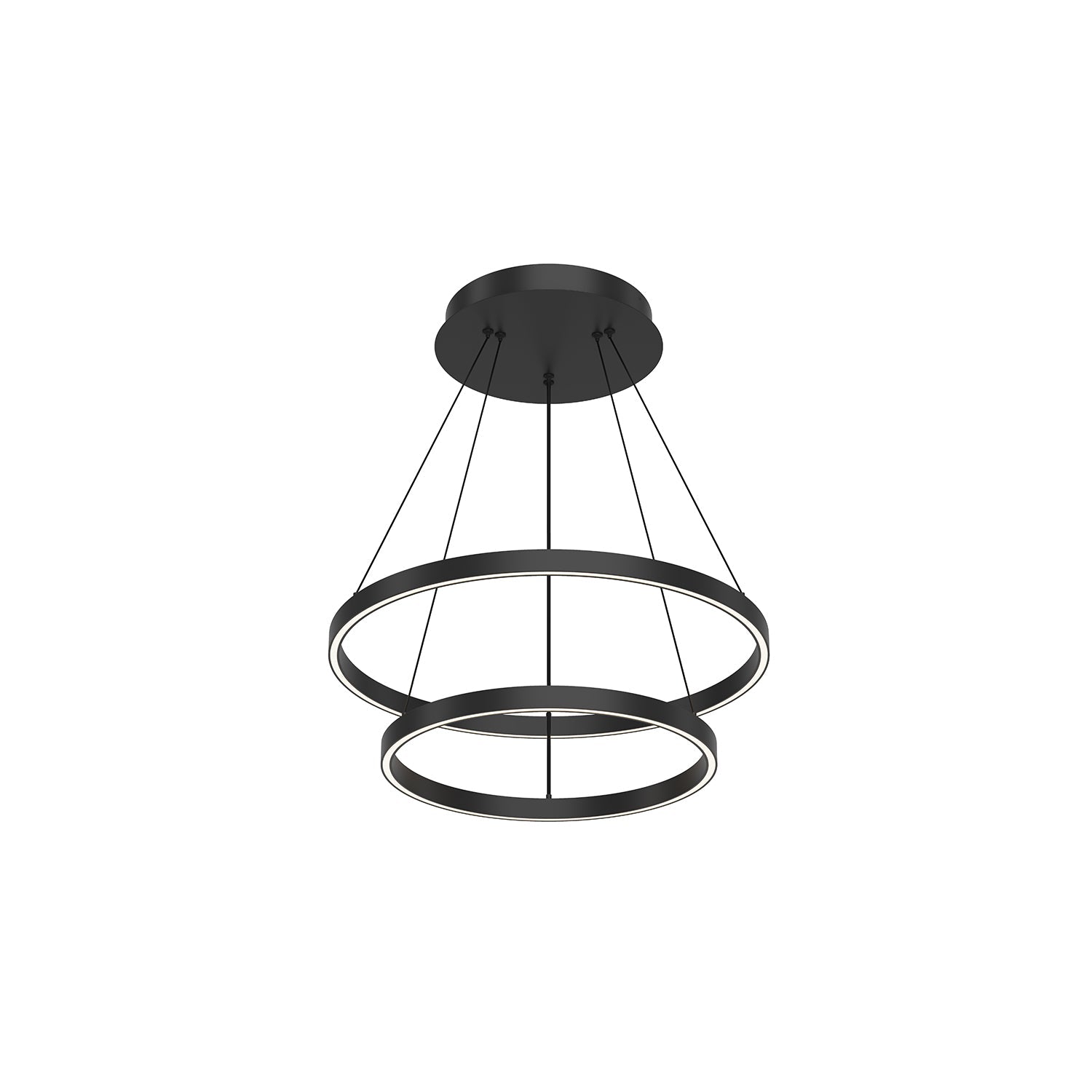 Kuzco CH87224-BK-UNV-010 Chandeliers, 24-in, Black LED, Matte Powder-Coated Finish