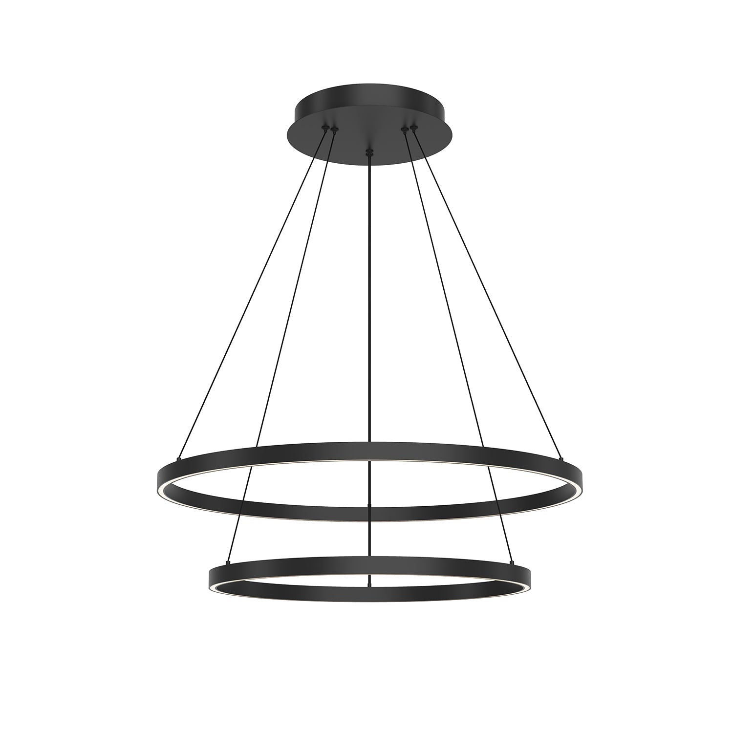 Kuzco Cerchio 32-in Black LED Chandeliers, Black