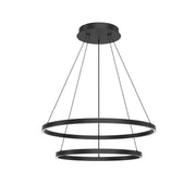 Kuzco Cerchio 32-in Black LED Chandeliers, Black