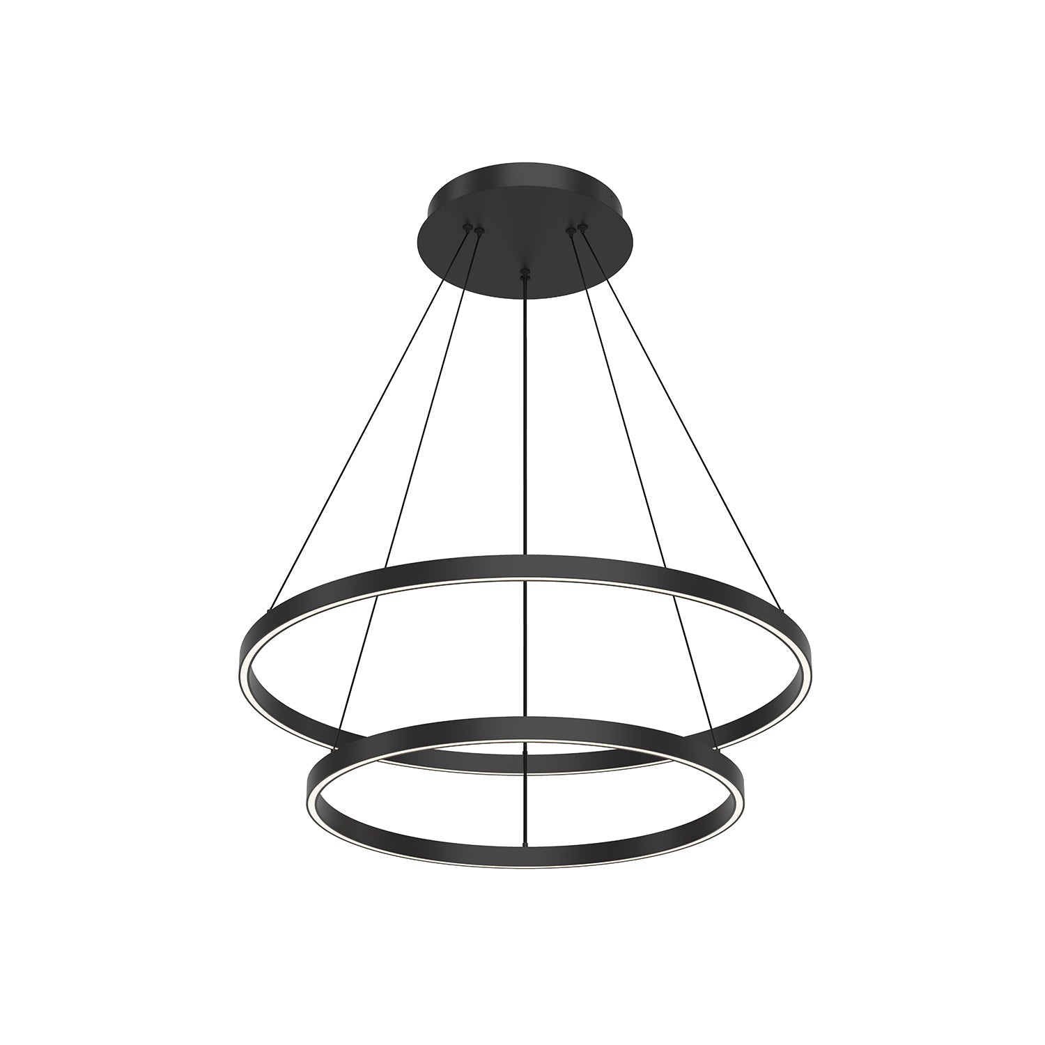 Kuzco Cerchio 32-in Black LED Chandeliers, Black