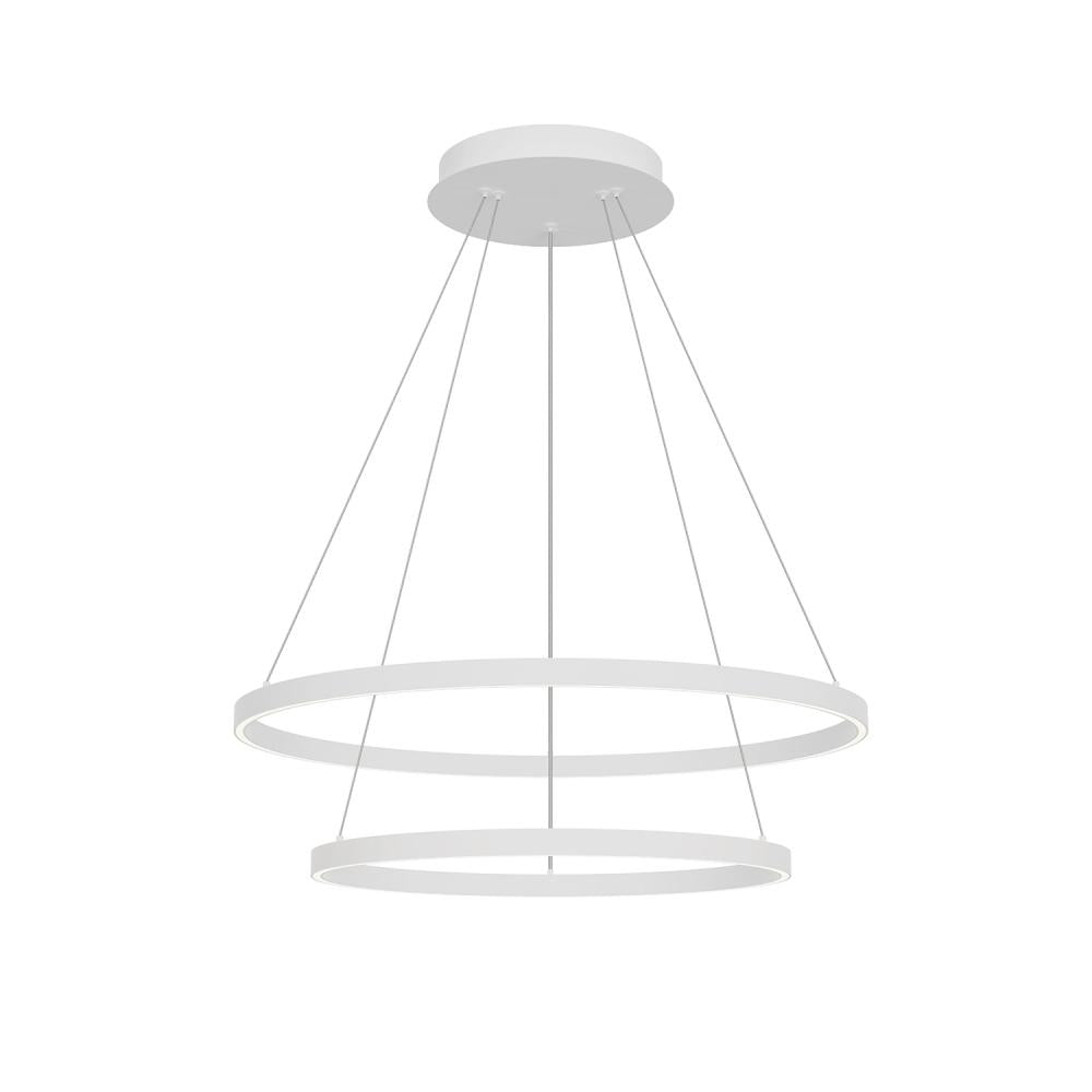 Kuzco Cerchio 32-in LED Chandelier, Two Tiers, Matte Finish