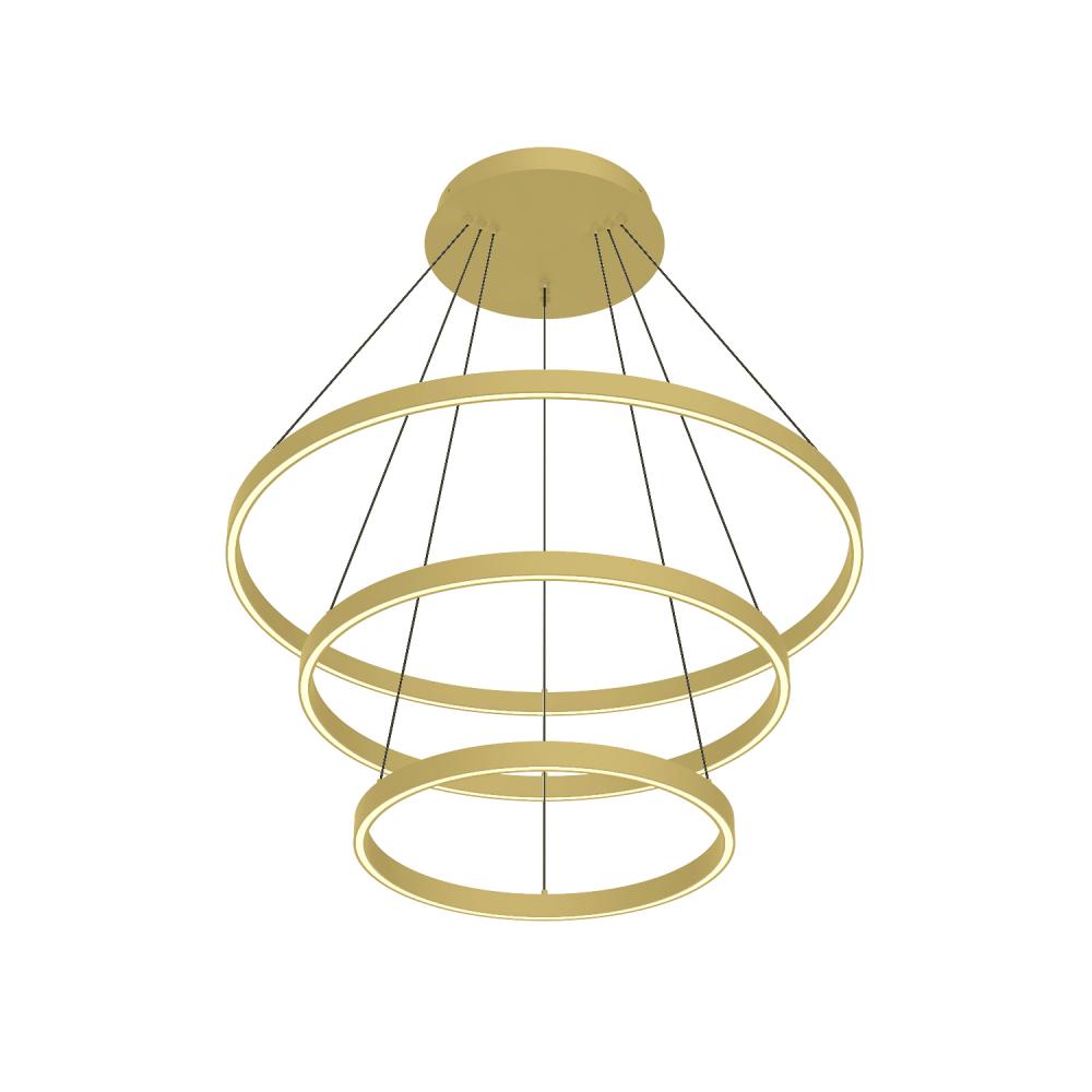 Kuzco Cerchio CH87332-BG LED Chandelier, 32-in, Brushed Gold