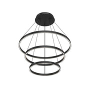 Kuzco Cerchio CH87332-BK-UNV-010 Chandelier, UL Damp Rated, Black