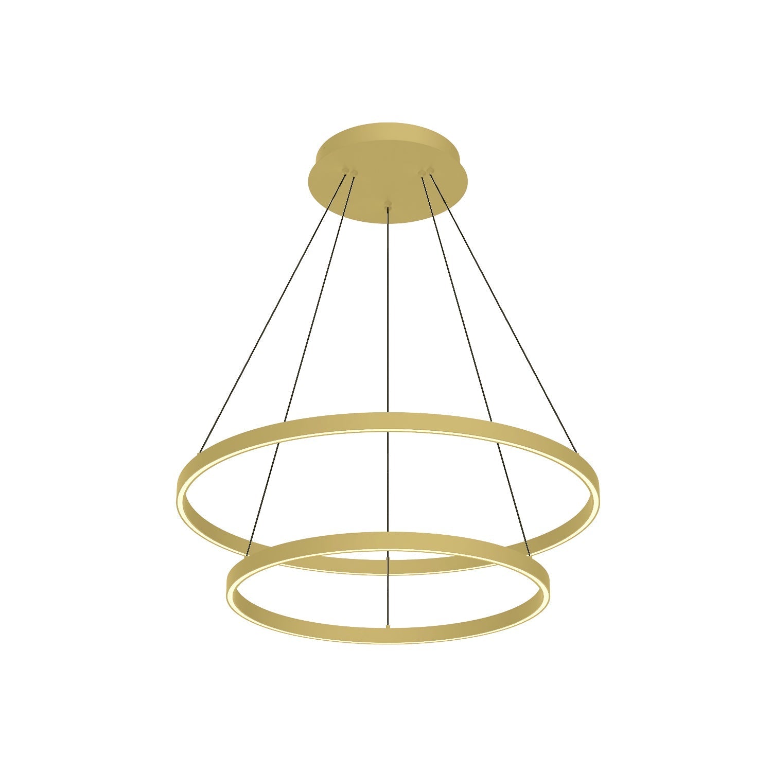Kuzco Cerchio 32-in LED Chandeliers, Brushed Gold