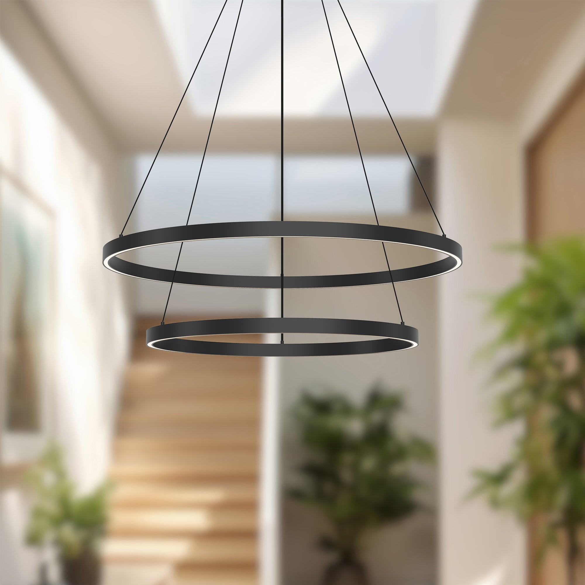 Kuzco Lighting CH87832-BK-UNV-010 Chandeliers, Two Tiers, Black