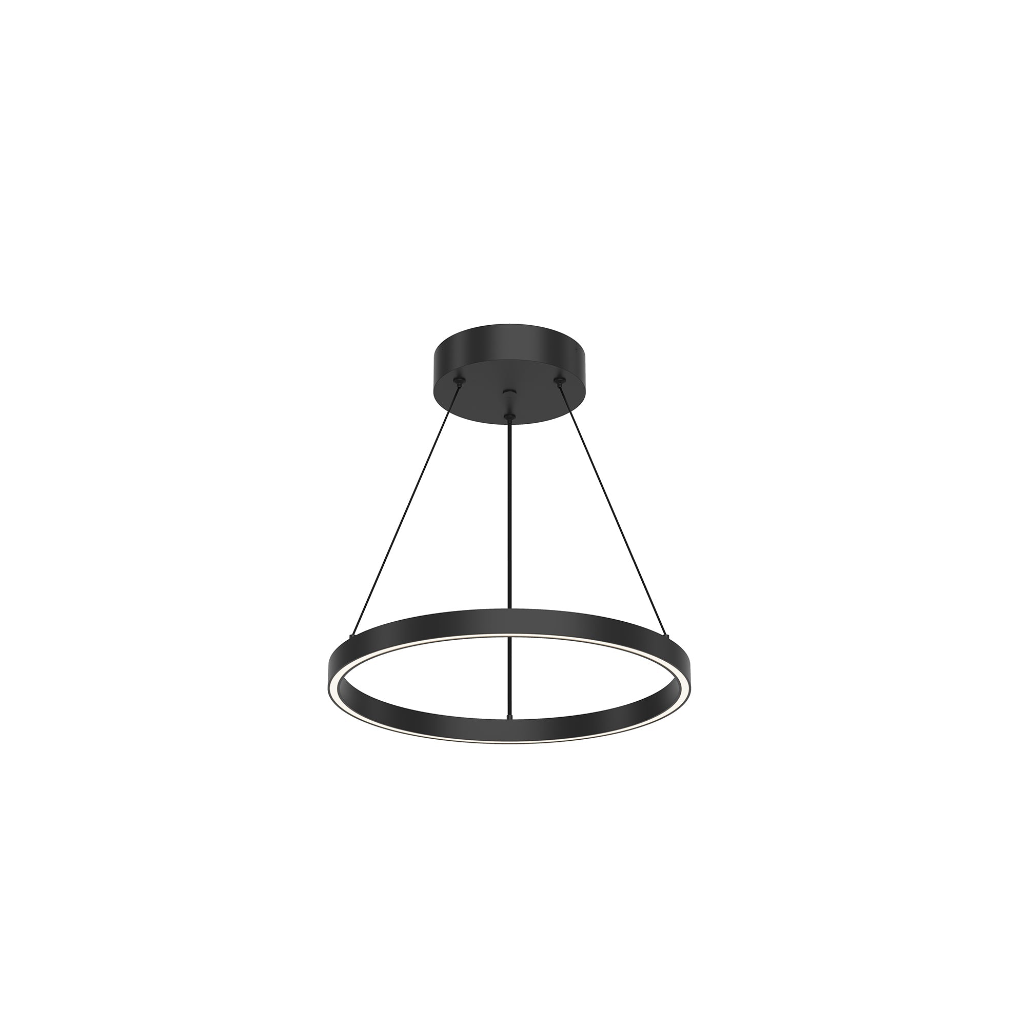 Kuzco Cerchio 18-in Black LED Pendant, Pendant, 37W, Matte Powder-Coated Finish, Black