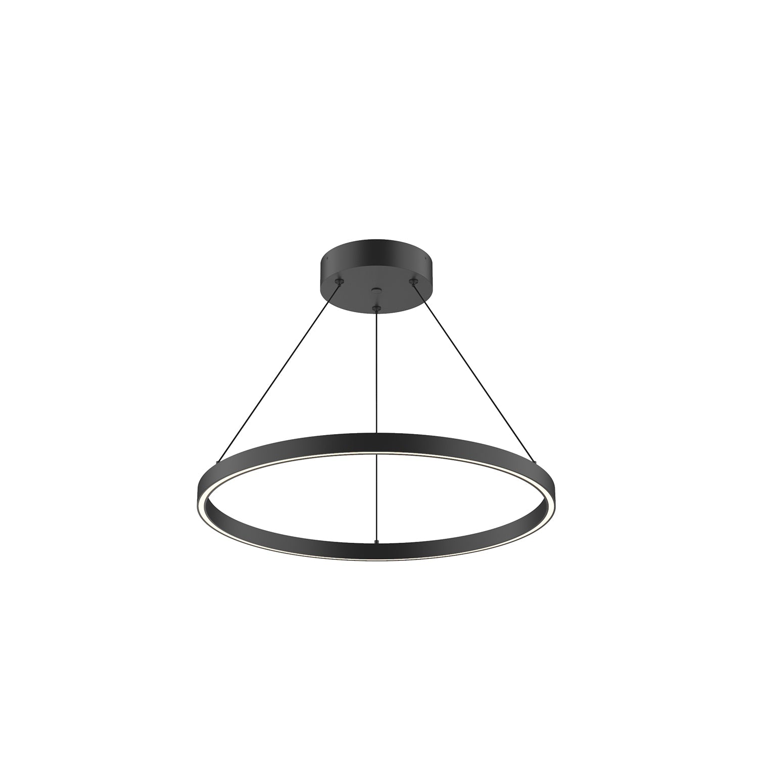 Kuzco Cerchio 24-in Black LED Pendant, 51W, Alaska & Mat Black